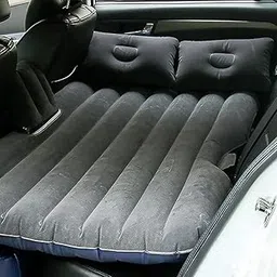 Oqxise Inflatable Travel Car Bed with Pump & 2 Pillows Easy-to-Carry & Wavy Design Multipurpose Mattress for Baby (Light Grey)-picture-52