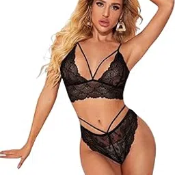 VSNAZ Women's Lingerie Set, Bra and Panty, Bikini Style Intimate Wear-picture-10