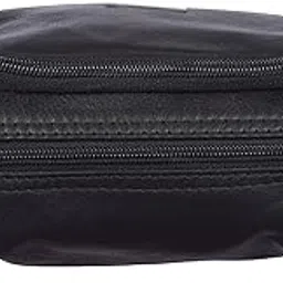 leatherman Genuine Leather Black Toiletry Bag with/ extra Comparment /Travel Purpose-picture-45