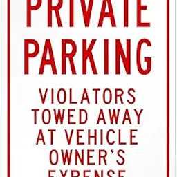 Sigo Signs Private Parking Sign, No Parking Sign, 10x14 Inches, Rust Free .040 Aluminum, Fade Resistant, Made in USA-picture-16