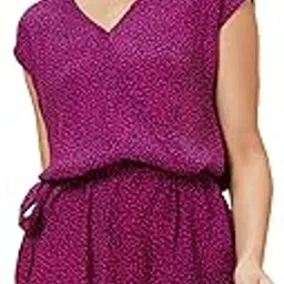 globus Women Printed V-Neck Playsuit with Waist Tie-Ups-picture-43