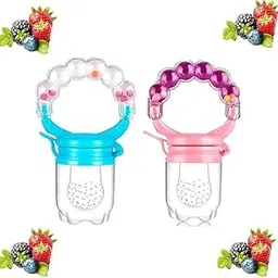 Silicone Rattle Fruit Nibbler for Baby 6-12 Months Baby Fruit Nibbler 3-6 Months Babies Multicolor Pack of-2-picture-57