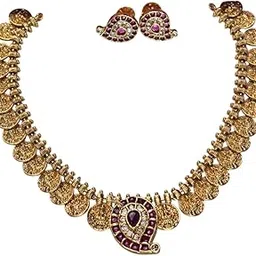 geamora shine in your style Rupika Lakshmi Coin Necklace Set-picture-47