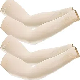 Shirsh UV Protection Cooling Men and Women Arm Sleeves Compression Sun Sleeves for Men Women Youth, Sports, Cricket, Hand Gloves for men and women, Tattoo Cover-Up, UPF 50-2 Pair (Black & White)-image-95