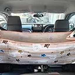 Cotton Car Cradle Hammock for Baby/Portable Cradle Nap Jhula with Adjustable Belt & Mosquito Net for 0 to 3 Year/Travelling Hanging Swing for Baby - Multicolor (Star Print)-picture-33