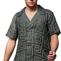lymio Regular Fit Shirt for Men|| Men Stylish Regular Fit Shirt (Linen-E-Squre)-picture-10