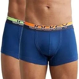 Jockey FP03 Men's Super Combed Cotton Rib Solid Trunk with Ultrasoft Waistband (Pack of 2)-picture-11