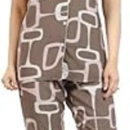 Women's Rayon Pajama Set - Premium Soft Night Suit Set of Shirt & Pajama Combo for Relaxing Sleepwear CS12002-image-34