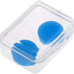 non-brand 1 Pair Comfortable Soft Silicone Ear Plugs Earplugs for Swimming & Bathing - Keep Water Out & Reduce Infection Risk When Swimming - Blue-picture-38
