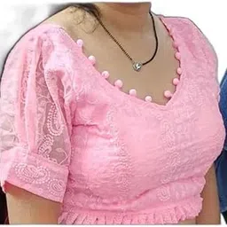 Gorgeous Georgette Fabric Puff Sleeve White Colour Readymade|Style - 1034 Women's Blouse for The Size of - Free-Size: 30-34-picture-20