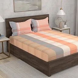 Portico New York Super King Size Flat Bedsheet with 2 Pillow Covers Cadence 18-picture-38