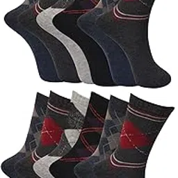 ninteen-69 Wool,Stretchable Comfortable Winter Long Socks (Pack of 12)-picture-58