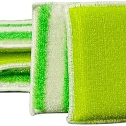 ECO SHINE Bamboo Sponge, Anti-Microbial, Eco-Friendly Plant-Based Scrubber, Biodegradable & Reusable Kitchen Sponge for Utensils, Plates, Pots & Household Cleaning – Green (Pack of 5)-picture-45