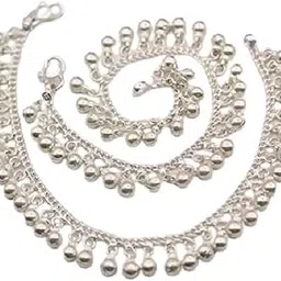 Heer Collection Traditional Trendy Jewellery All Occassions Anklets Payal Pair for Women/Girls Alloy Anklet (Pack of 2)(Bzr_Payal-124-SingleChainJanak(1-Pair))-picture-47