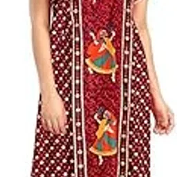 Women's Pure Cotton Nightwear Casual Nighty (MAXIDRESS-KF2232 Free) Multicolour-picture-45