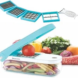 Drumstone (𝐒𝐩𝐞𝐜𝐢𝐚𝐥 𝟏𝟓 𝐘𝐞𝐚𝐫𝐬 𝐖𝐚𝐫𝐫𝐚𝐧𝐭𝐲) 12-in-1 Multipurpose Vegetable & Fruit Chopper – Handheld Slicer, Dicer, Grater & Peeler with Unbreakable Food-Grade Body, Push-to-Clean-image-10