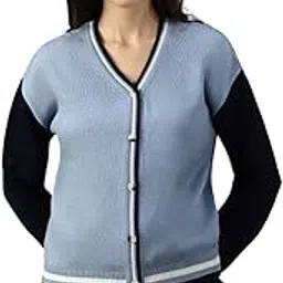 high star clothing High Star Women Knitted Acrylic Relaxed Fit V Neck Long Sleeve Sweaters-picture-20