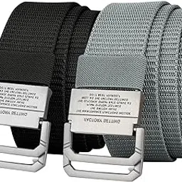 lady carry Nylon fabric Belt for Men's, Plastic flap buckle,Free Size,Fit's Upto 42 Inches (Pack of 2)-picture-45