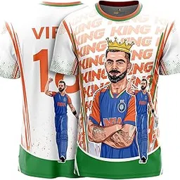 YOURJERSEY King Kohli Goat Edition Jersey | Virat Cricket Jersey with Free Customization (Name & Number) | for Kids, Men, Women..-picture-31