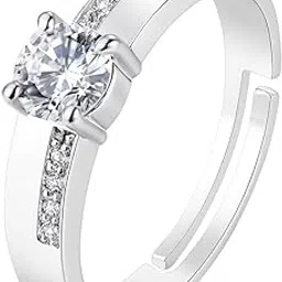 sivlari 925 BIS Hallmark Certified Silver Gifted Fancy Ring Men,Boys,Brother,Husband,Friend & Boyfriend Cubic Zirconia Rhodium Plated Adjustable for Weddings & Engagement-picture-55