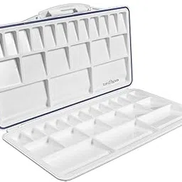 Airtight Colour Pallete, Watercolor Pallet, Tray for Acrylic Paints, Palate for Colouring, Painting Plate for Color Storage with 42 Compartments for Artists, Students, Kids & Gifts-image-38