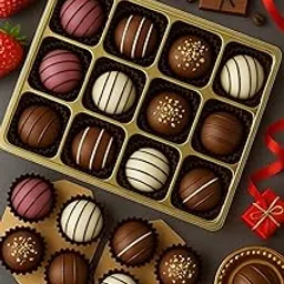 WINNI - Premium Belgian 12 Pcs Truffle Chocolates Gift Pack | Belgian Dark Chocolate Gift | Handmade Celebration Chocolate Gift Box For Birthday, Anniversary, Partner, Couple, Kids, Boys, Girls, Boyfriend, Girlfriend, Student | Chocolate Bouquet | Imported Chocolates | Return Gift Hamper-picture-21