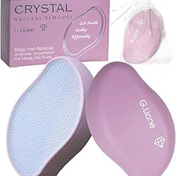 G.Liane Premium Crystal Hair Eraser,Painless Exfoliation Hair Removal Epilator,Nano Glass Hair Remover for Women,Natural Gentle and Efficient Shaver Trimmer on Leg Arm(Pastel Purple)-image-71
