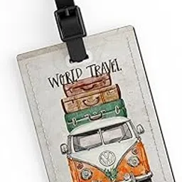 morons (a brand owned by jbn printstop) Morons Travel Theme Quotes on Luggage/Bag/Travel ID Label Tags for Suitcase & School Bags - MDF Material - 2.5 * 3.75 inches - Multi Color - Single Side Print - Customization Available (D4)-picture-53