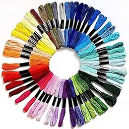 Diy Crafts 17723 Per Pack Cross Stitch Threads Friendship Bracelets Floss Crafts Floss - Skeins Per Pack Set of Embroidery, Pack of 10, Extra (Blue)-image-66