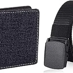 mundkar Nylon Belt & Denim wallet combo Gift Set.-picture-24