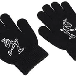 CALANDIS 2xGirls Women Kids Ice Skating Gloves Magic Stretch Glove Black S | Skating Dresses-Girls-picture-65