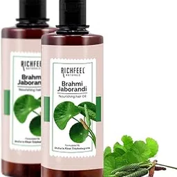 Richfeel Richfeel Brahmi Jaborandi Nourishing Hair Oil - Strengthens, Nourishes, Promotes Growth, and Soothes | 500 ml (Pack of 2) Brahmi Jaborandi Hair Oil 500 Ml Pack of 2-picture-17