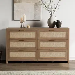 Goldview Furniture 6-Drawer Chest of Drawers – Modern Wooden Dresser with Elegant Gold Handles – Spacious Storage Cabinet for Bedroom, Living Room-image-76