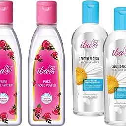 Iba Pure Rose Water, 105 Ml (Pack of 2) Soothe - N - Clean Micellar Water With Soothing Chamomile Extract Paraben Free White Matte | Halal Certified & Vegan Makeup | 240ml - Pack of 2-picture-15