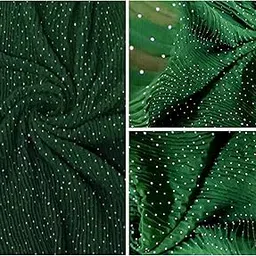 Georgette Fabric Green Color (1 Meter)-picture-20