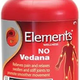 Elements No Vedana Pain Relief Supplement with Curcumin and Herbal Extracts, Joint Support Capsules, 60 Count image 1