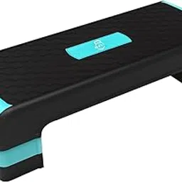 B Fit Adjustable Workout Aerobic Stepper in Fitness & Exercise Step Platform Trainer 3 settings adjustable height 4”-6”-8”-image-5