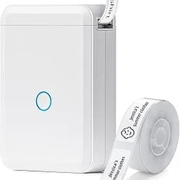 Niimbot D110 Portable Bluetooth Inkless Label Maker for Home and Business - 1 Roll of White Labels Included - Instant Printing (White)-picture-12