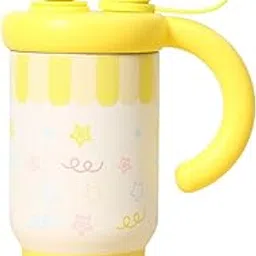 FunBlast Cute Insulated Tumbler Cup for Girls - 800ML Sipper Tumbler with Straw and Handle, Korean Tumblers, BPA-Free Leakproof Drinking Cup for School, Travel, Home, Gift for Girls (Yellow)-picture-10