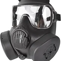 Full Face Mask Respirator CS Perspiration Face Protector Black_Clear Lens-picture-43