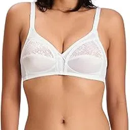 triumph International Women's Non Padded | Wireless | Claudette 34E White | Full-Coverage Bra | Pack of 1-picture-53