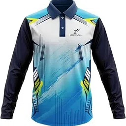 lookswala Unisex Adult Collar Neck Printed Design Sportswear T-Shirt with Full Sleeves | Regular Dry Fit Gym Cycle Yoga Fitness Running Sports Tshirts-picture-12