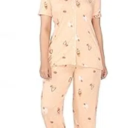 pipasa Women Night Suits - Night Dress for Women - Front Open Shirt & Pyjama Set - Nightwear for Women (NS2)-picture-12