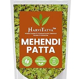 HarviTatva Natural Mehendi Patta (Henna Leaves) – 100% Pure & Sun-Dried | For Hair Care, Mehndi & Skin Use | No Chemicals or Additives – Green, 900g Pack-image-67