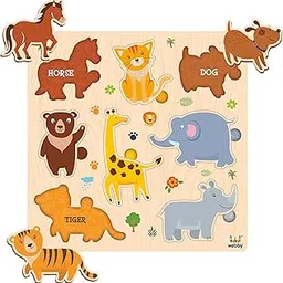 Webby Animals Wooden Learning Puzzle | Educational Montessori Toy for Pre School Kids-picture-17