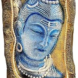 Lord Shiva/Shanker Mahadev Big Fiber Fountain with Led Lights for Home Decor and Office Decoration Or Gifting (Size: 83 x 40 x 30 cm) (Shanker Face)-image-0