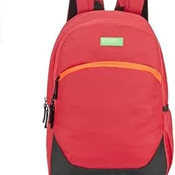 Pablo Polyester 23L 3 Compartment Laptop Backpack For Unisex - Red+Black-image-18