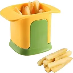 GLIVE (LABEL) French Fries Cutter - Quick Cut - Strong Stainless Steel Wavy Blade - Easy to Prepare Salads Vegetable Chopper Onion Chopper Ultifunction Manual Pressure Vegetable Cutter-image-78