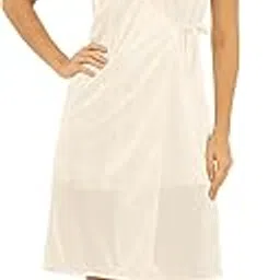 senoraa Women Regular Solid Satin Nighty with Robe Short Nightdress for Daily Use Soft Silky Nightwear for Girls & Ladies Comfortable & Breathable Sleepwear with Elegant Look Green-picture-28