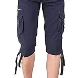 krystle Stylish and Trendy Cotton Cargo 6 Pockets 3/4 Capry for Men's & Boy's (Green)-picture-37